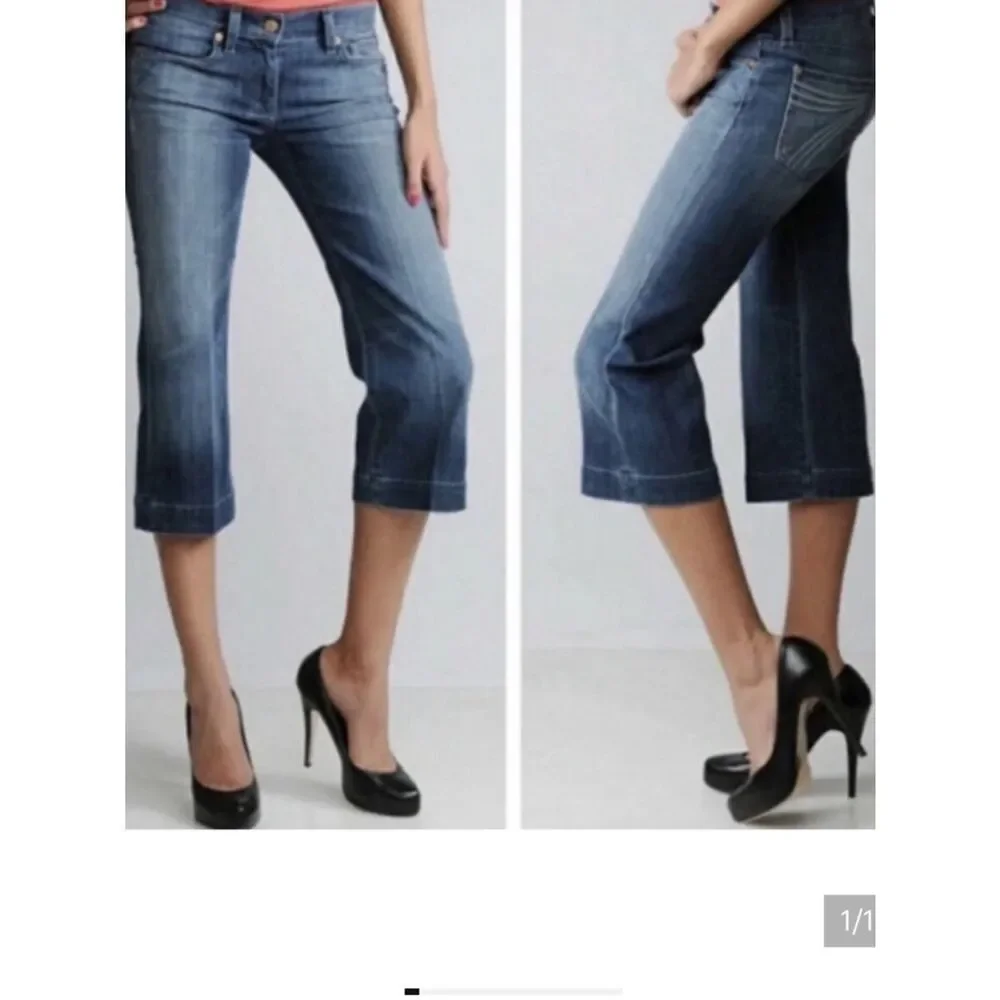 7 For All Mankind Dojo Crop Jean Low Rise Womens 26